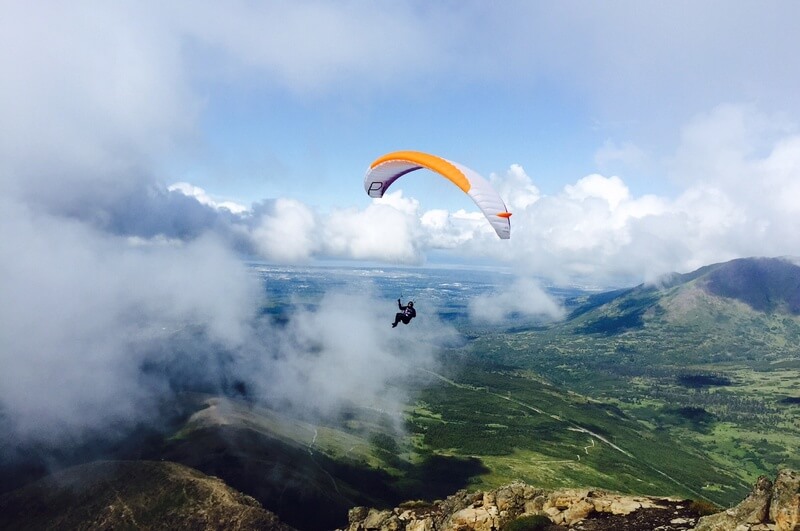 Hang Glider on Flattop Mountain