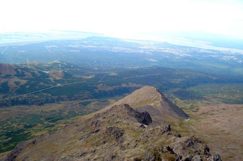 Looking west from O'Malley's spine - Hike Anchorage, Alaska